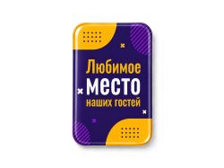 Объемный стикер из эпоксидной смолы на дверь вертикальный