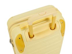 Чемодан TORBER В Отпуск, желтый, ABS-пластик, 36 х 22 х 55 см, 31 л, 2,4 кг