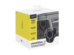 Автомобильный держатель Universal QI черный, Deppa