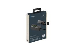 АЗУ 1 USB + 3 USB для пассажиров, QC 3.0, 7А, алюминий, графит, Deppa