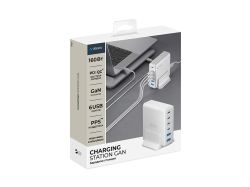 Зарядная станция 4xUSB Type-C, 2xUSB, PD, QC, 160Вт, белый, Deppa