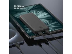 Внешний АКБ NRG Power V2 10000 мА-ч, 2A, 2xUSB, черный, Deppa
