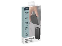Внешний АКБ NRG Power V2 10000 мА-ч, 2A, 2xUSB, черный, Deppa