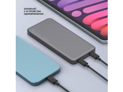 Внешний АКБ NRG Turbo S 10000 mAh, 20Вт, графит, Deppa