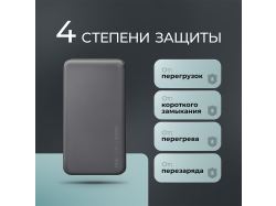 Внешний АКБ NRG Turbo S 20000 mAh, 20Вт, графит, Deppa