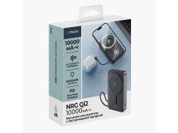 Внешний АКБ NRG MageSafe QI2 10000 мА-ч, 15Вт QI, серый, Deppa