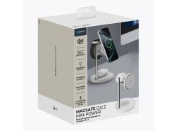 Беспроводная зарядная станция 3 в 1 QI2.2 Max Power, Белая, Deppa