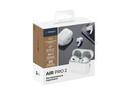 Беспроводные наушники с микрофоном Air Pro 2, TWS, BT 5.3, 300 мАч, QI, белый, Deppa