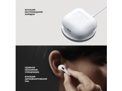 Беспроводные наушники с микрофоном Air Nova 2, TWS, BT5.4, 300 мАч, QI, белый, Deppa
