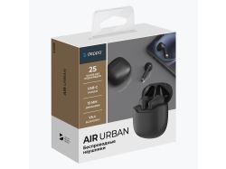 Беспроводные наушники с микрофоном Air Urban, TWS, BT 5.3, 320 мАч, черный, Deppa