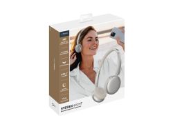 Беспроводные накладные наушники Stereo Light, BT 5.4, 300 мАч, песочно-золотой, Deppa