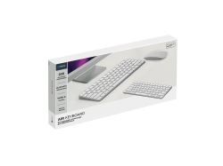 Беспроводная клавиатура Air Keyboard для MAC, Windows, 500 мАч, алюминий, белый, Deppa