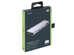 USB-C адаптер для MacBook 7-в-1, серебро, Deppa