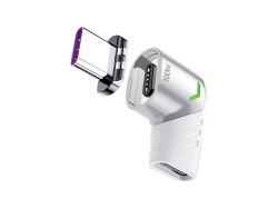 Адаптер USB-С - USB-C, магнитный, белый, Deppa