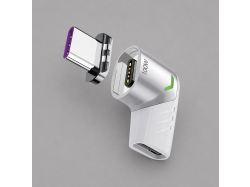 Адаптер USB-С - USB-C, магнитный, белый, Deppa