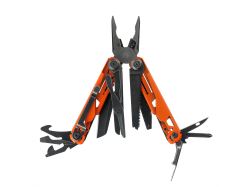 Мультитул Stinger, 107 х 19 мм, 19 функций, сталь, оранжевый корпус, стоунвош, в картонной коробке, в комплекте нейлоновый чехол