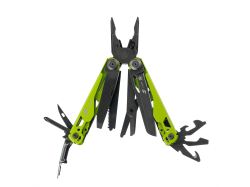 Мультитул Stinger, 107 х 19 мм, 19 функций, сталь, салатовый корпус, стоунвош, в картонной коробке, в комплекте нейлоновый чехол