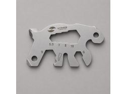 Мини-мультитул карманный Stinger, 55 x 35 мм, 5 функций, медведь, нержавеющая сталь, серебристый, в блистере