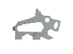 Мини-мультитул карманный Stinger, 61 x 35 мм, 5 функций, кабан, нержавеющая сталь, серебристый, в блистере