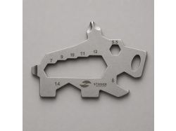 Мини-мультитул карманный Stinger, 61 x 35 мм, 5 функций, кабан, нержавеющая сталь, серебристый, в блистере