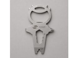 Мини-мультитул карманный Stinger, 68 x 41 мм, 7 функций, космонавт, нержавеющая сталь, серебристый, в блистере