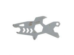 Мини-мультитул карманный Stinger, 60 x 31 мм, 5 функций, акула, нержавеющая сталь, серебристый, в блистере