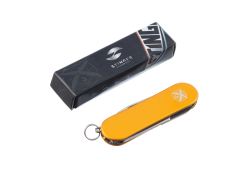 Нож перочинный Stinger, 62 мм, 4 функции, материал рукояти алюминий (золотистый), в картонной коробке