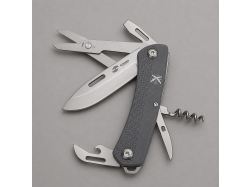 Нож перочинный Stinger, 103 мм, 10 функций, материал рукояти АБС-пластик (серый), в картонной коробке