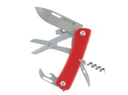 Нож перочинный Stinger, 101 мм, 10 функций, материал рукояти: стеклотекстолит G10 (красный), в картонной коробке
