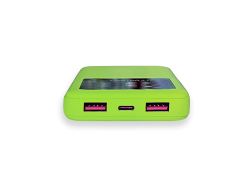 Внешний аккумулятор Kris soft touch, 10000mAh (Светло-зелёный)