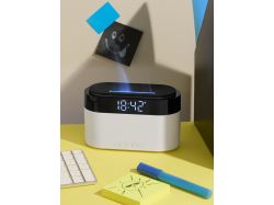 Увлажнитель-ароматизатор с часами и подсветкой ClockWave, белый