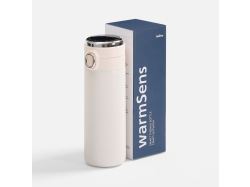 Смарт-бутылка c заменяемой батарейкой warmSens, молочно-белая