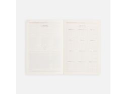 Ежедневник Tivoli, полудатированный, черный с оранжевым