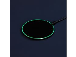 Беспроводное зарядное устройство с подсветкой Lightcore, черное