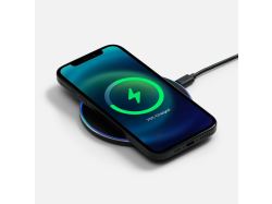 Беспроводное зарядное устройство с подсветкой Lightcore, черное