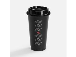 Стакан с крышкой Color Cap, ver.2, черный