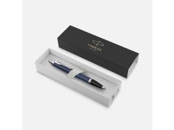 Ручка шариковая Parker IM Core Matte Blue CT, темно-синяя с черным