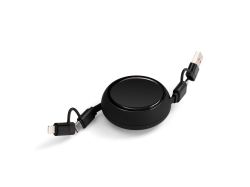 Складной кабель с переходниками pocketCoil, черный