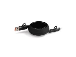 Складной кабель с переходниками pocketCoil, черный