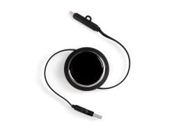 Складной кабель с переходниками pocketCoil, черный