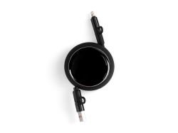 Складной кабель с переходниками pocketCoil, черный