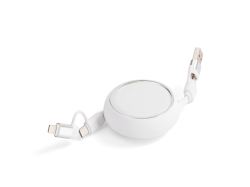Складной кабель с переходниками pocketCoil, белый