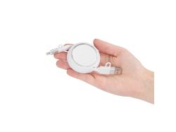Складной кабель с переходниками pocketCoil, белый