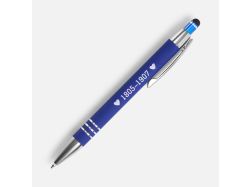 Ручка шариковая Sansen Soft Touch со стилусом, синяя