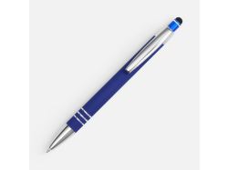 Ручка шариковая Sansen Soft Touch со стилусом, синяя