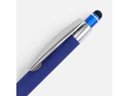 Ручка шариковая Sansen Soft Touch со стилусом, синяя