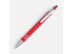 Ручка шариковая Sansen Soft Touch со стилусом, красная