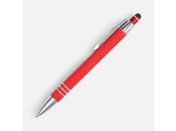 Ручка шариковая Sansen Soft Touch со стилусом, красная