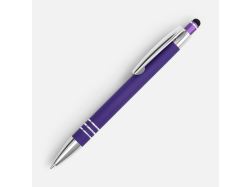 Ручка шариковая Sansen Soft Touch со стилусом, фиолетовая