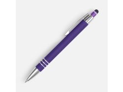 Ручка шариковая Sansen Soft Touch со стилусом, фиолетовая